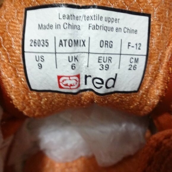 Ecko Red Atomix Womens Size 9 US Orange Leather Lace Up Sneaker Shoes 26035 - Picture 9 of 9